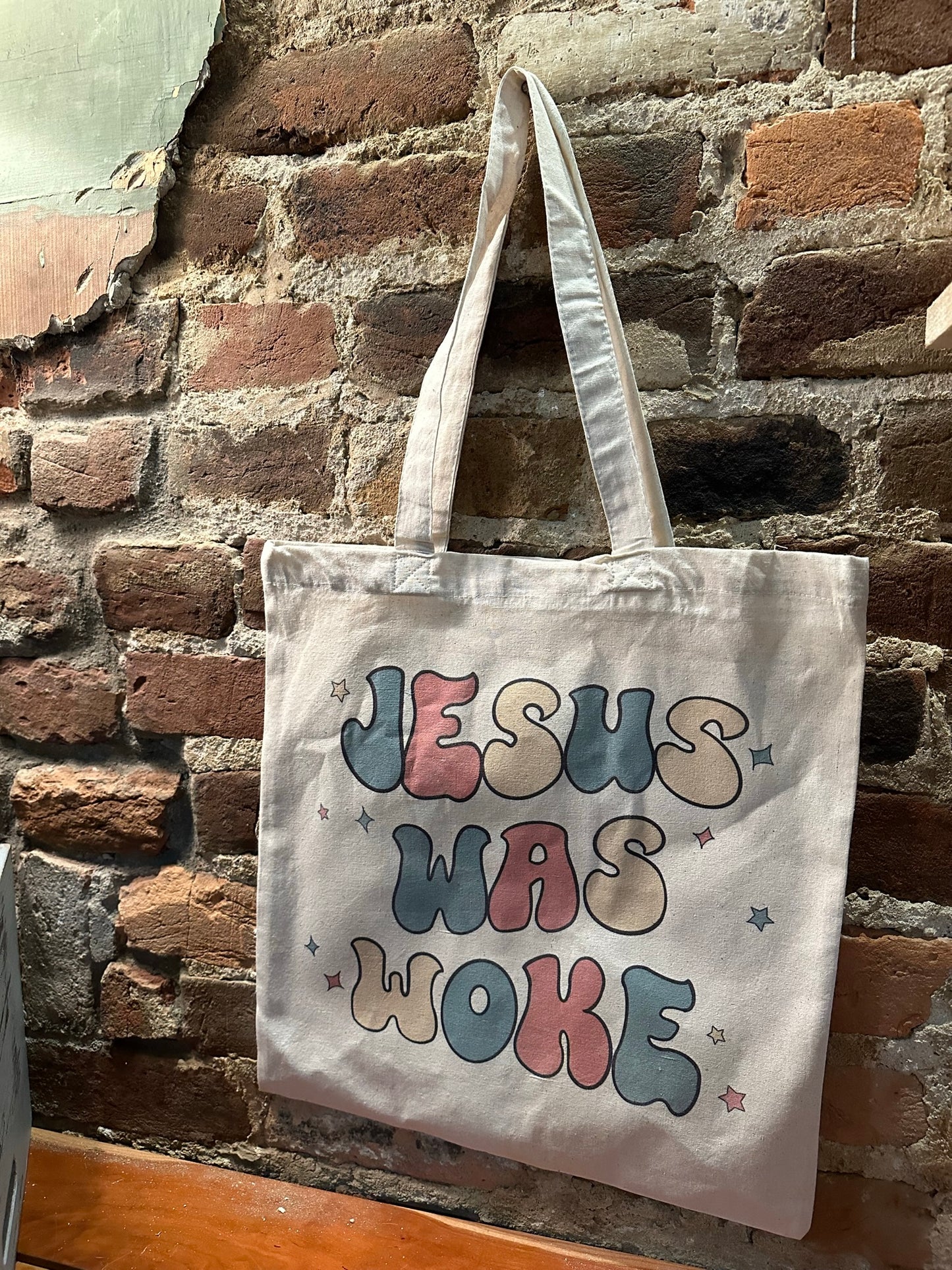 Jesus is Woke Tote Bag - Religious Tote Bag