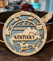 Wooden Kentucky Ornament