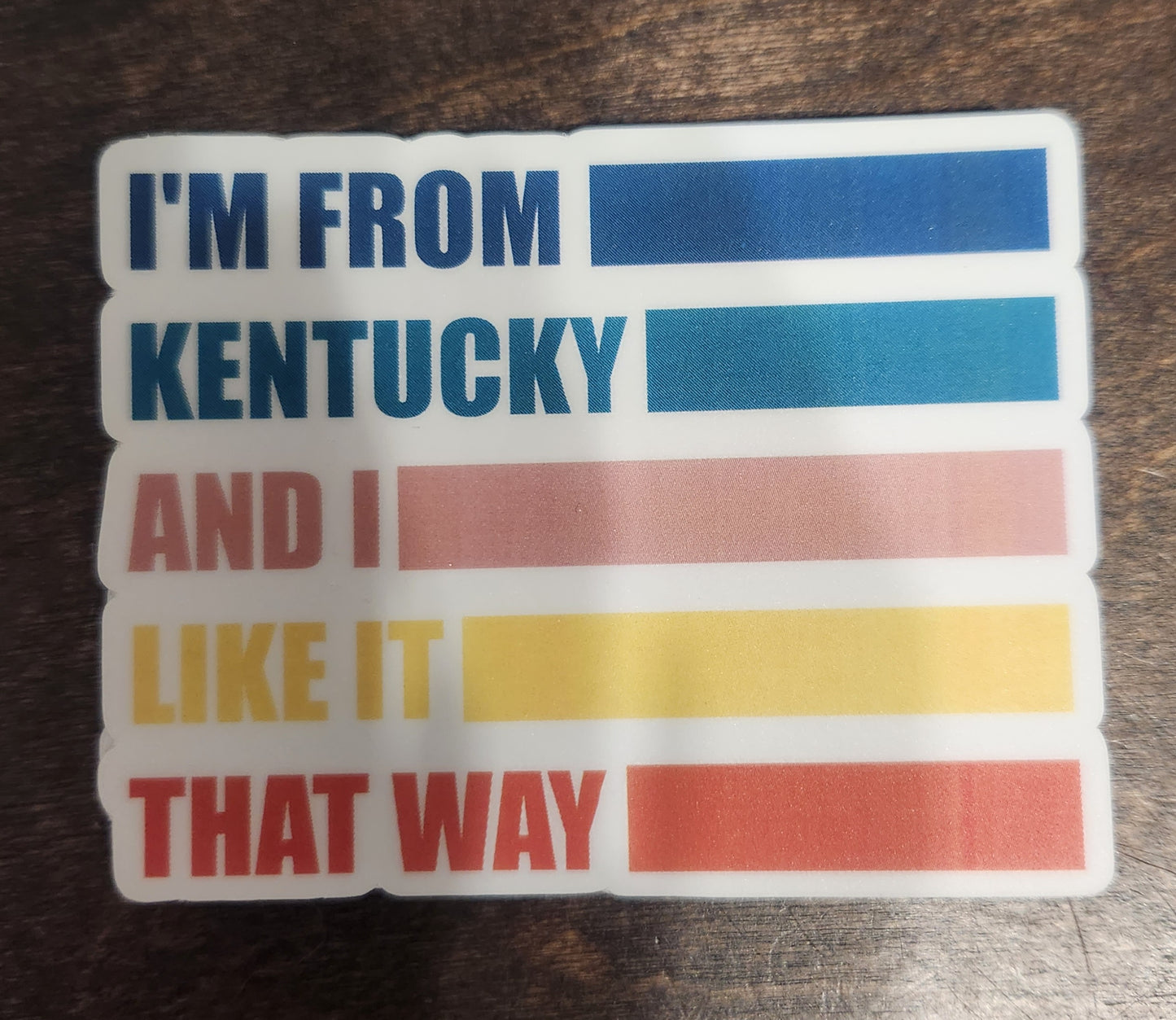 im from kentucky and i like it that way sticker