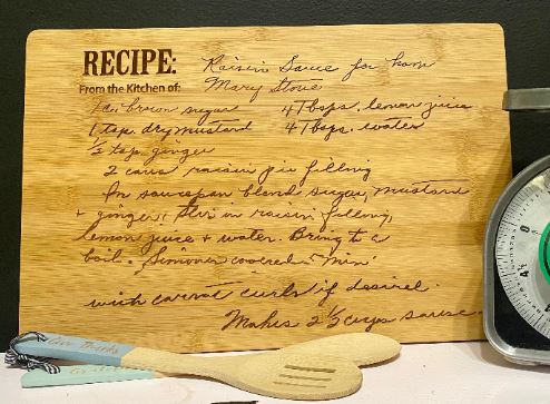 Personalized Recipe Cutting Board