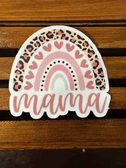 Mama Rainbow Waterproof Sticker