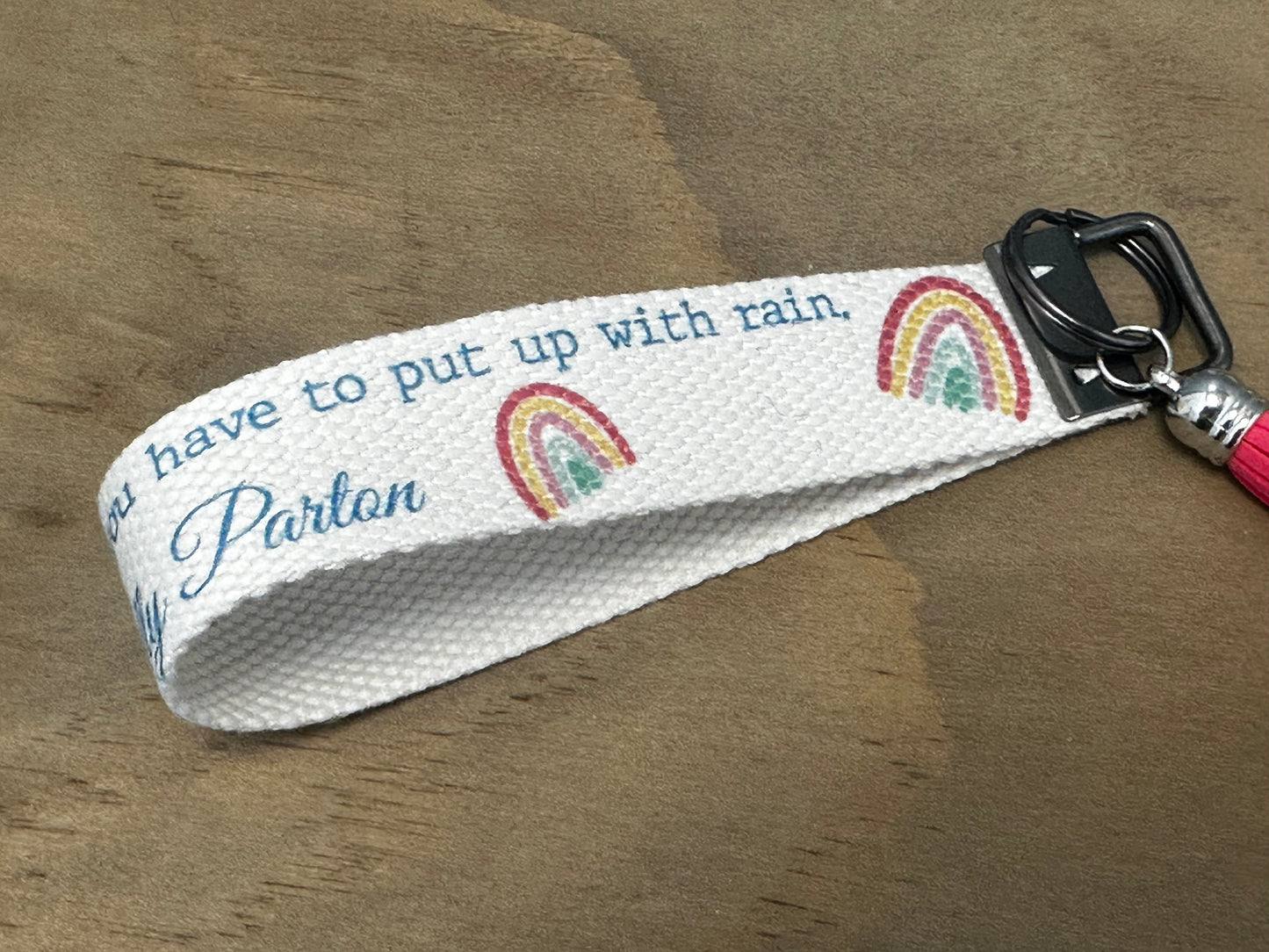 If you want rainbows Canvas Wristlet