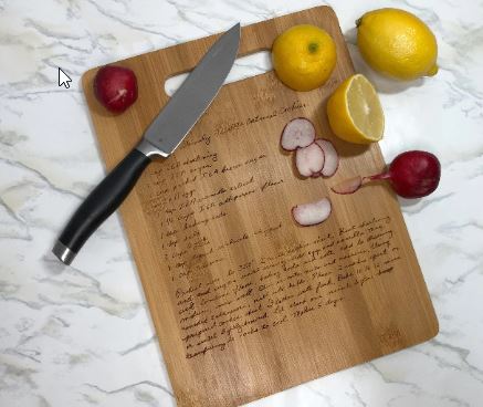 Personalized Recipe Cutting Board