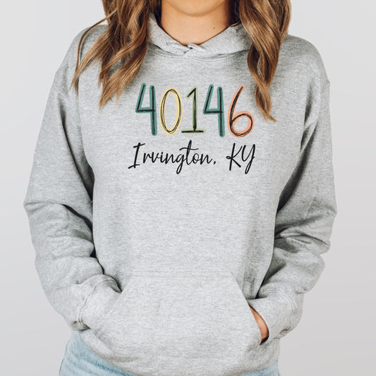 Custom Zip Code City & State Ash Gray Hoodie