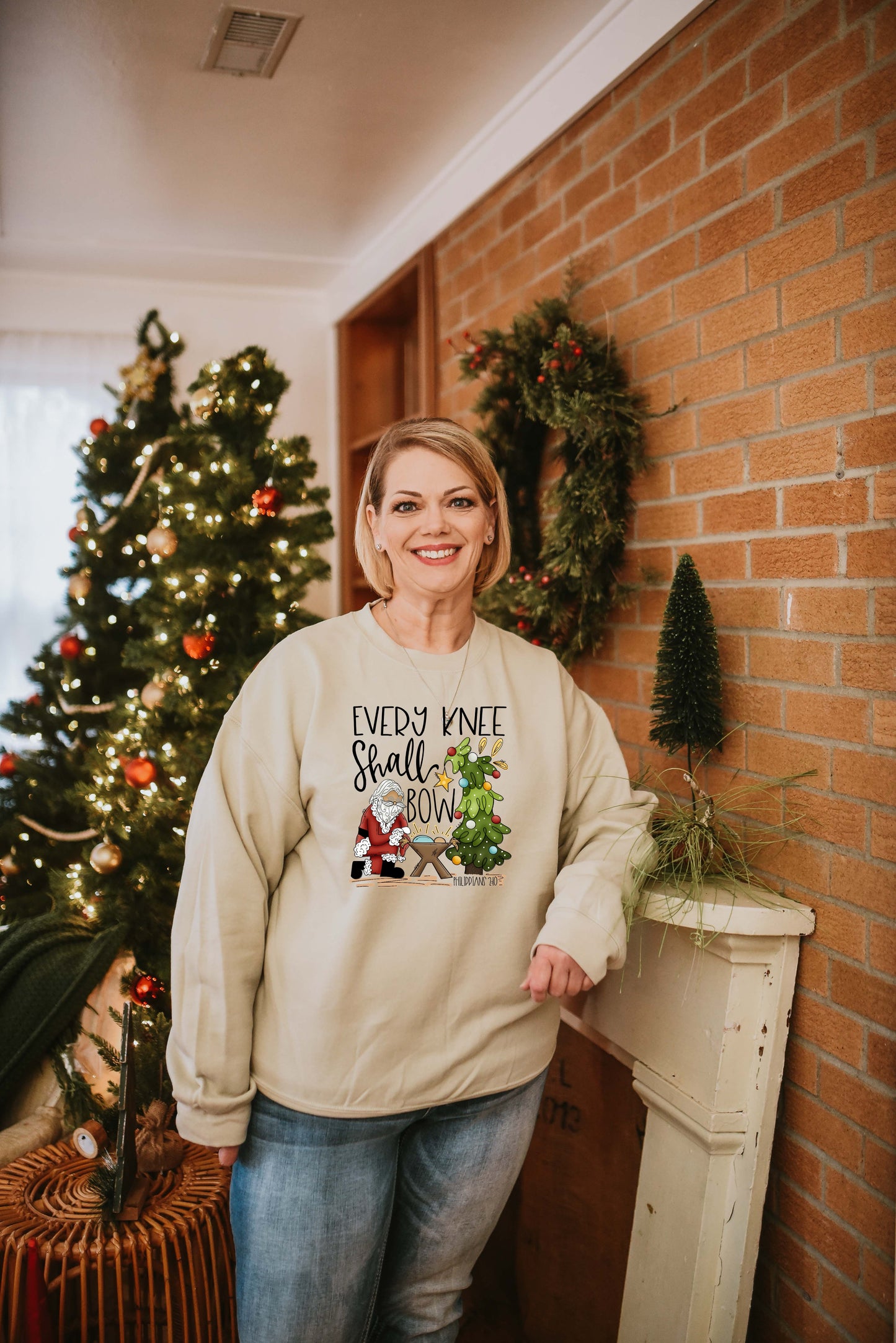 Every Knee Shall Bow Christmas Sweatshirt