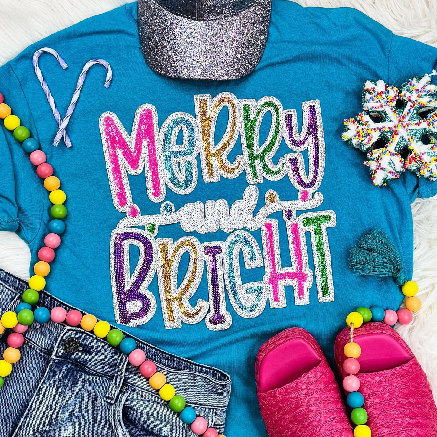 Merry and bright t shirt