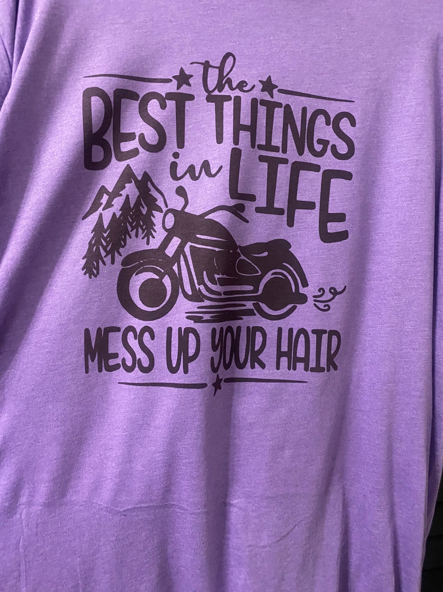 The Best Things in Life Mess Up Your Hair - Purple