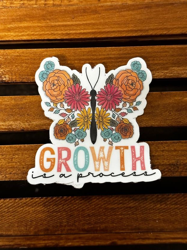 Growth Is A Process Sticker